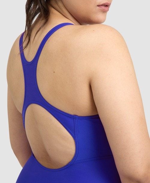 Body Donna Arena Solid Control Pro Back Plus One Piece Blu | 24796QHYG