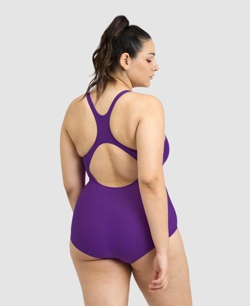 Body Donna Arena Solid Control Pro Back Plus One Piece Viola | 79261IJXA