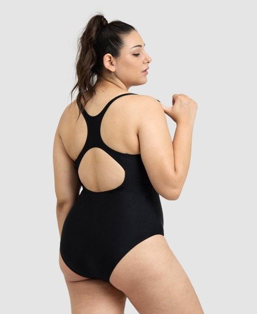 Body Donna Arena Solid Control Pro Back Plus One Piece Nere | 74052VUQK