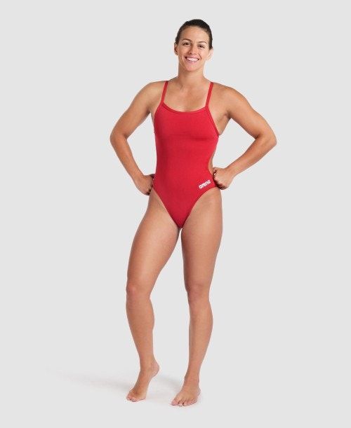 Body Donna Arena Team Challenge Back One Piece Rosse Bianche | 31420FZOA