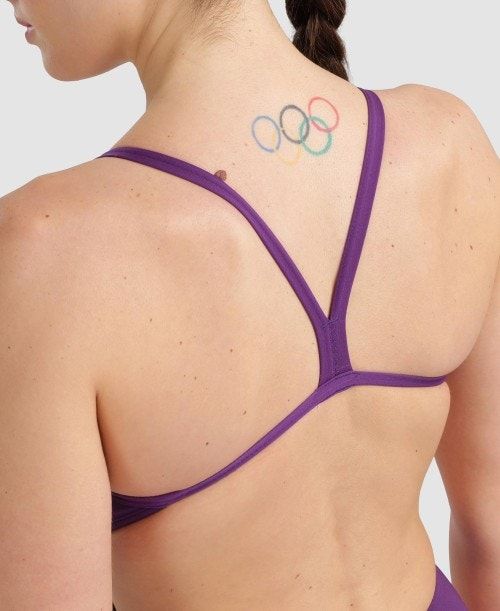 Body Donna Arena Team Challenge Back One Piece Viola Bianche | 14625IQOA