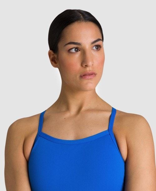 Body Donna Arena Team Light Drop Back One Piece Blu Reale Bianche | 23697MQRA