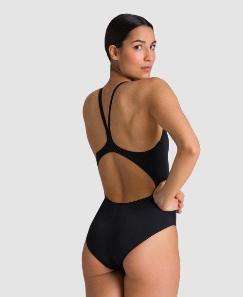 Body Donna Arena Team Light Drop Back One Piece Nere Bianche | 43658ZAPI