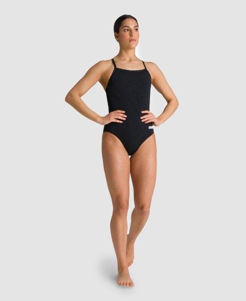 Body Donna Arena Team Light Drop Back One Piece Nere Bianche | 43658ZAPI