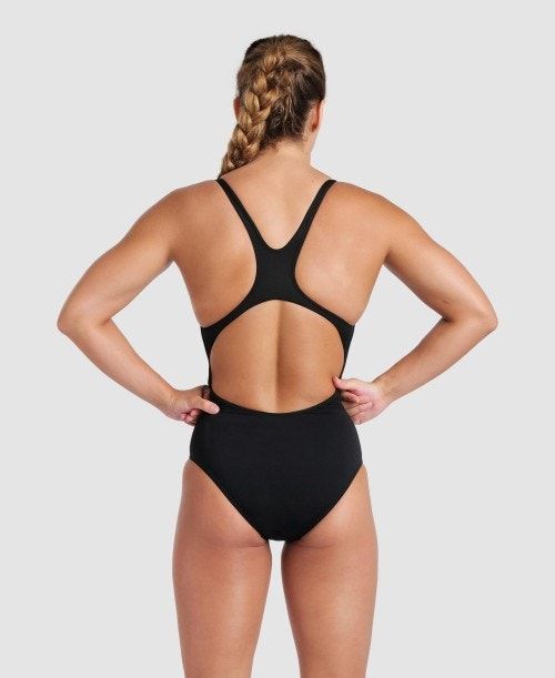 Body Donna Arena Team Swim Pro Solid One Piece Nere Bianche | 95821DWQE