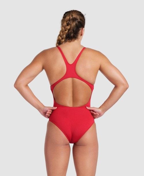 Body Donna Arena Team Swim Pro Solid One Piece Rosse Bianche | 54781HSMA