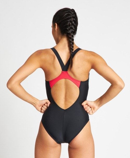 Body Donna Arena Threefold V Back One Piece Nere Nere | 64750AYVZ