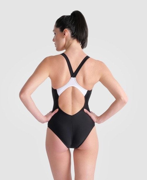 Body Donna Arena Threefold V Back One Piece Nere Bianche | 94562RHCM