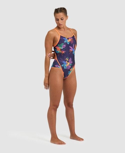 Body Donna Arena Toucan Super Fly Back One Piece Blu Marino Colorate | 90745PATN