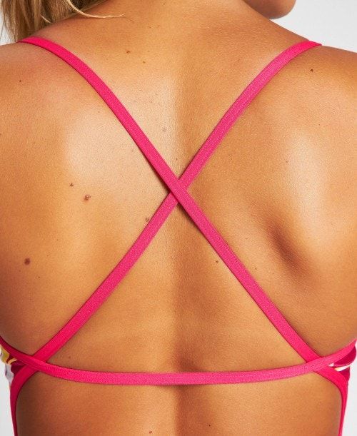 Body Donna Arena Tropics Accellerate Back One Piece Rosa Bianche Colorate | 13465AHXQ