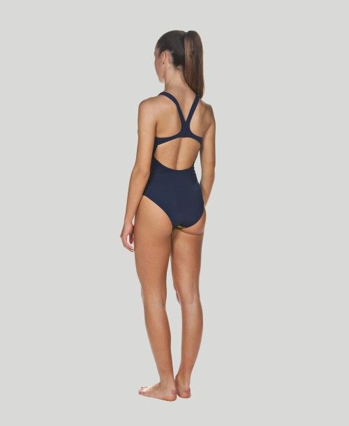 Costume da Bagno Donna Arena Engineered Swim Pro Back - Maxlife Verdi Blu Marino | 14950ZFNP