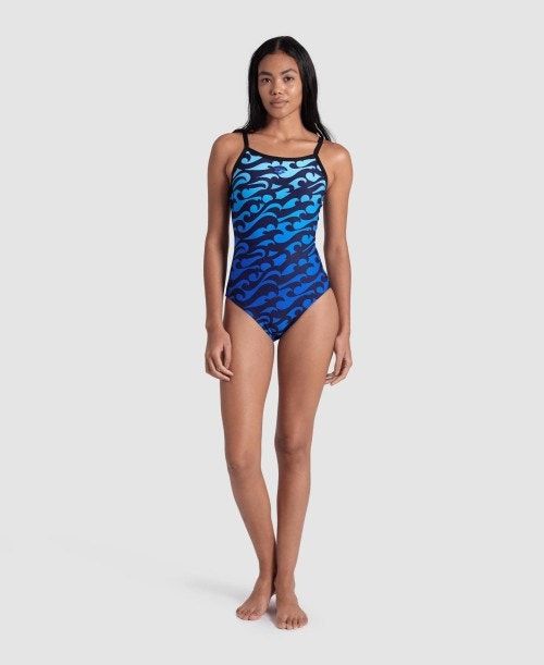 Costume da Bagno Donna Arena Surfs Up Light Drop Back Swimsuit Colorate | 36972NSXY