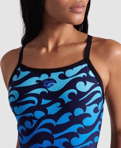 Costume da Bagno Donna Arena Surfs Up Light Drop Back Swimsuit Colorate | 36972NSXY