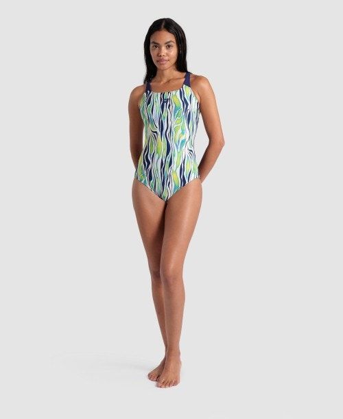 Costume da Bagno Donna Arena Zebra Stripes Swim Pro Back Swimsuit Colorate | 37598JCTS