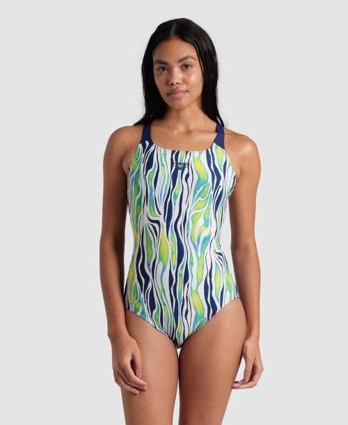 Costume da Bagno Donna Arena Zebra Stripes Swim Pro Back Swimsuit Colorate | 37598JCTS