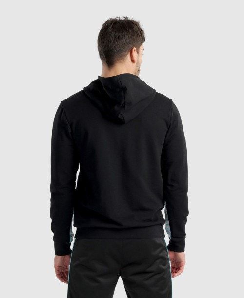 Felpa con Cappuccio Uomo Arena Diamonds Solid Hoodie Nere Bianche Blu | 21739XALE