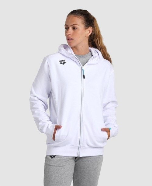 Giacche Donna Arena Team Hooded Jacket Panel Bianche | 36124WJND