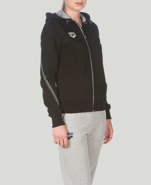 Giacche Donna Arena Team Line Hooded Jacket Nere | 24698KGNH