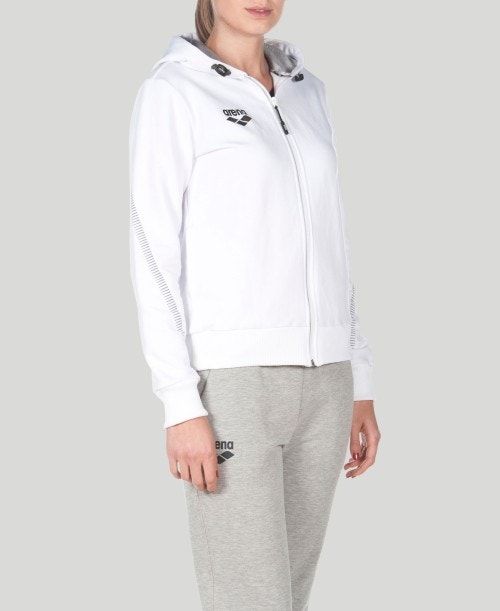 Giacche Donna Arena Team Line Hooded Jacket Bianche | 86427BTIO