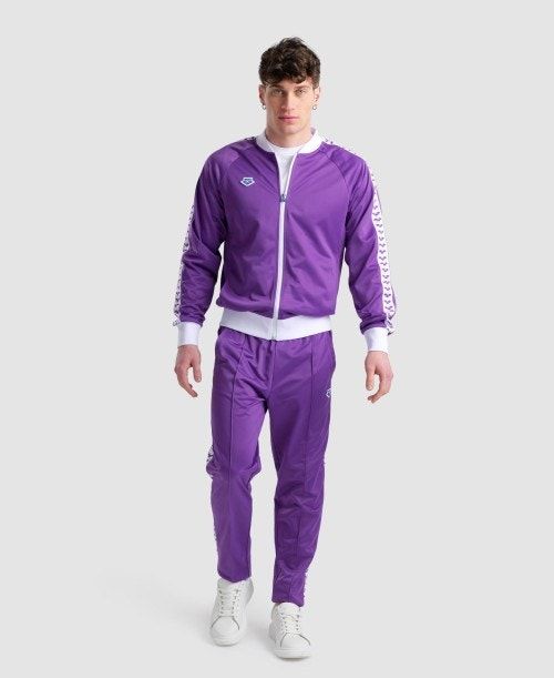 Giacche Uomo Arena Relax Iv Team Full-zip Jacket Viola Bianche Viola | 23859UYGL