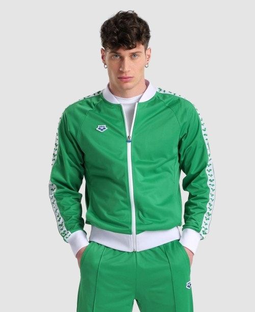 Giacche Uomo Arena Relax Iv Team Full-zip Jacket Verdi Bianche Verdi | 23760NRFK