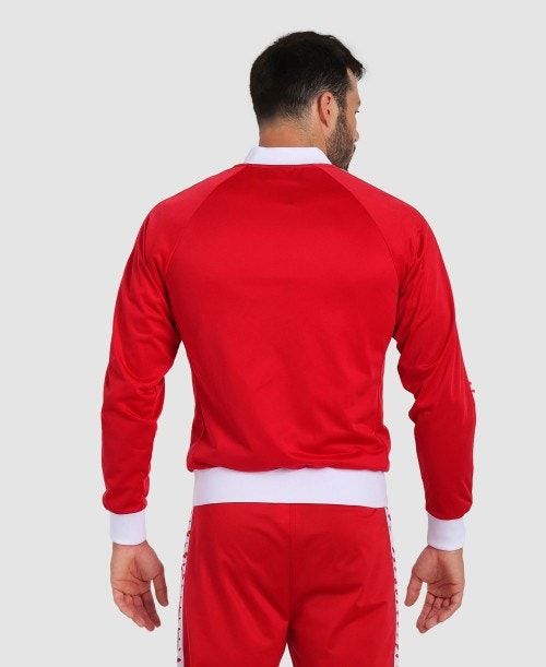 Giacche Uomo Arena Relax Iv Team Full-zip Jacket Rosse Bianche Rosse | 87209LRUM