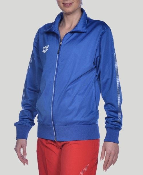 Giacche Uomo Arena Team Line Knitted Poly Jacket Blu Reale | 37418AKLM