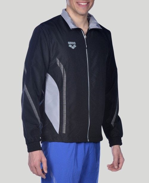 Giacche Uomo Arena Team Line Warm-up Jacket Nere Grigie | 80254VCLG