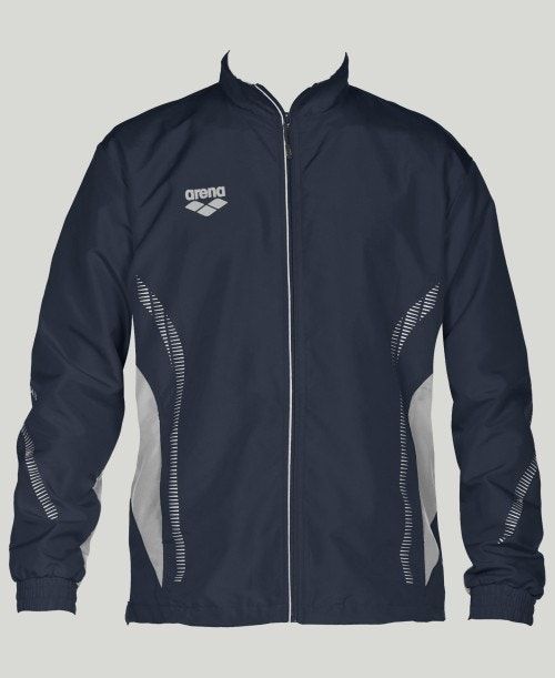 Giacche Uomo Arena Team Line Warm-up Jacket Blu Marino Grigie | 76834JEIX