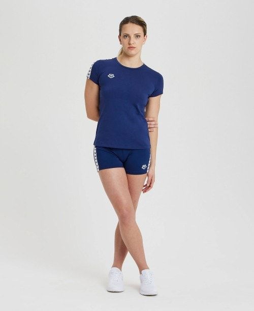 Magliette Donna Arena Team S/S Tee Blu Marino Bianche Blu Marino | 34580FVHQ