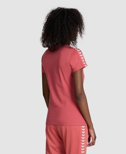 Magliette Donna Arena Team S/S Tee Rosse Rosse Bianche | 13960SMJZ