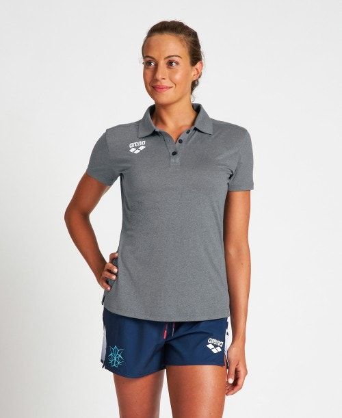 Magliette Polo Donna Arena Usa Tech Polo Grigie | 09476GATV