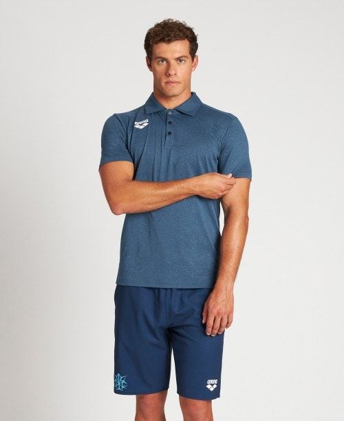 Magliette Polo Uomo Arena Usa Tech Polo Blu Marino | 61273CPRH