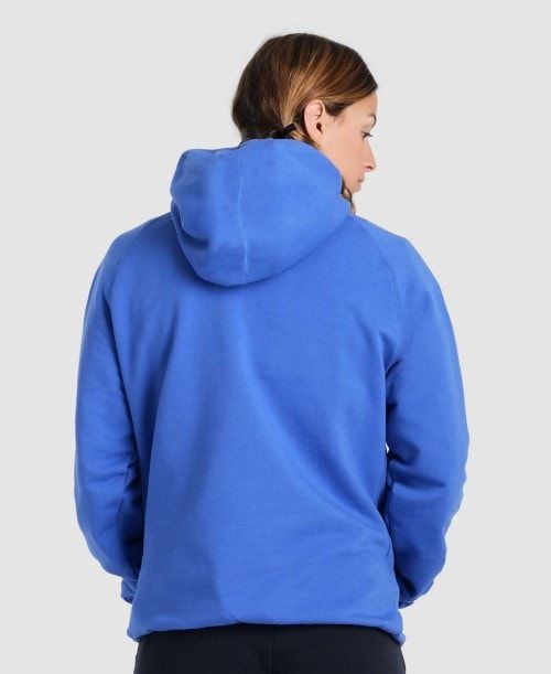 Maglioni Donna Arena Team Hooded Sweatshirt Panel Blu Reale | 19273OZLJ