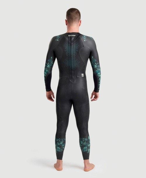 Muta Uomo Arena Powerskin Storm Wetsuit Corallo Blu Nere | 76908NJQO