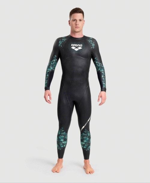 Muta Uomo Arena Powerskin Storm Wetsuit Corallo Blu Nere | 76908NJQO