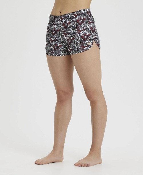 Pantaloncini Donna Arena Allover Beach Short Bordeaux Colorate | 93675YDSG