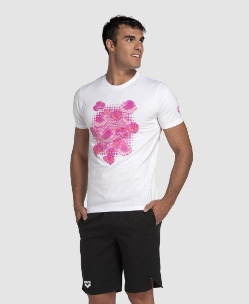 Pantaloncini Donna Arena Breast Cancer Awareness Collection T-shirt Colorate | 04175GZIT