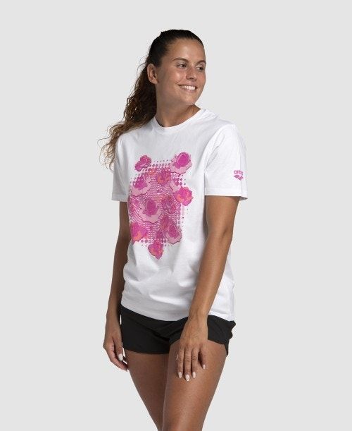 Pantaloncini Donna Arena Breast Cancer Awareness Collection T-shirt Colorate | 04175GZIT