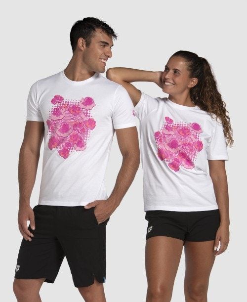 Pantaloncini Donna Arena Breast Cancer Awareness Collection T-shirt Colorate | 04175GZIT