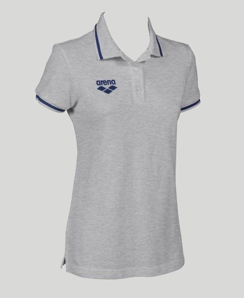 Pantaloncini Donna Arena Team Line Short Sleeve Polo Grigie | 15620OQAW