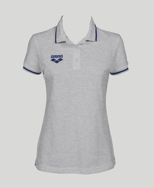 Pantaloncini Donna Arena Team Line Short Sleeve Polo Grigie | 15620OQAW