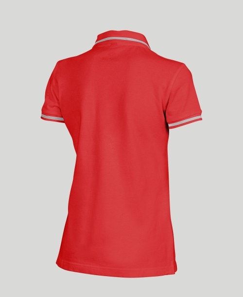 Pantaloncini Donna Arena Team Line Short Sleeve Polo Rosse | 70812TVEC