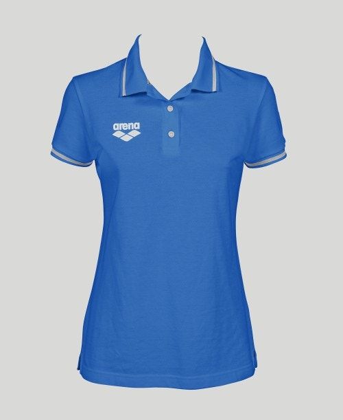 Pantaloncini Donna Arena Team Line Short Sleeve Polo Blu Reale | 57641SFKY