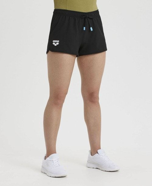 Pantaloncini Donna Arena Team Short Solid Nere | 13509YQWM