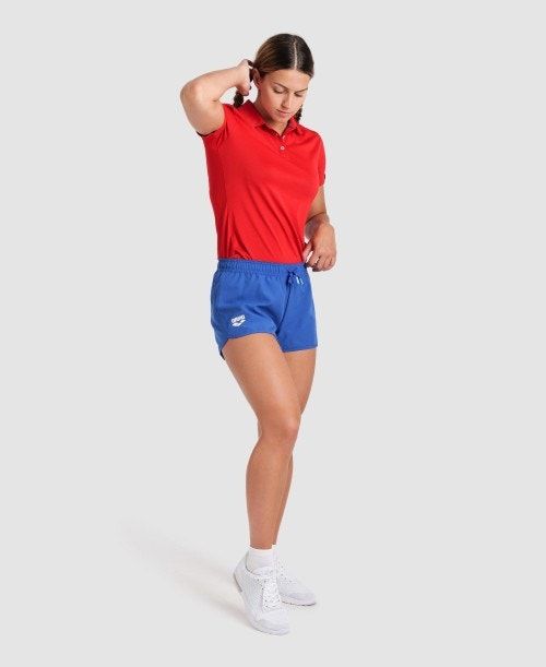 Pantaloncini Donna Arena Team Short Solid Blu Reale | 06724KDVF