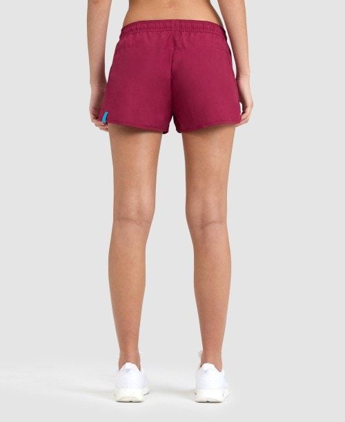 Pantaloncini Donna Arena Team Short Solid Rosse | 53609DUZV