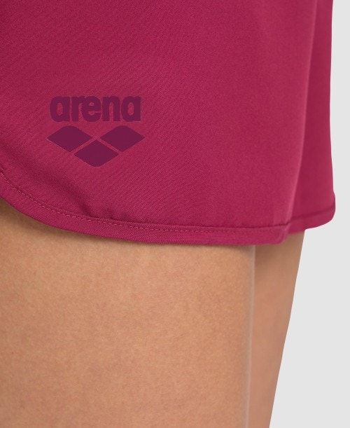 Pantaloncini Donna Arena Team Short Solid Rosse | 53609DUZV