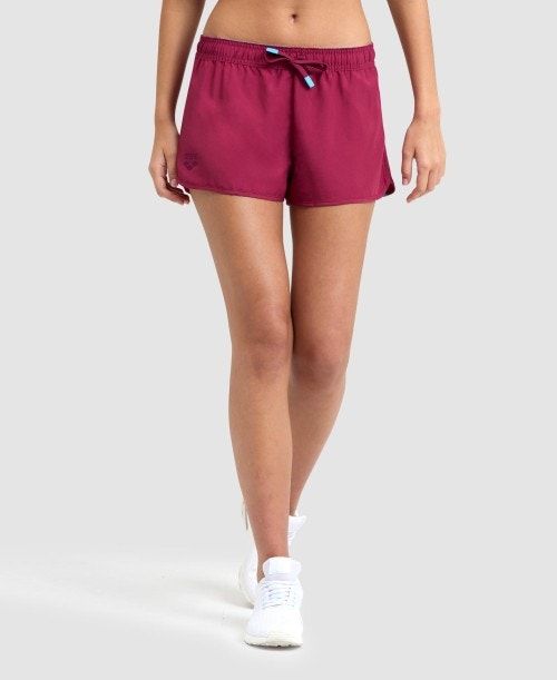 Pantaloncini Donna Arena Team Short Solid Rosse | 53609DUZV