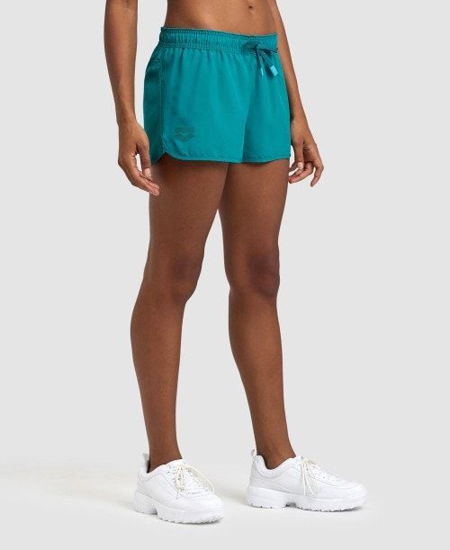 Pantaloncini Donna Arena Team Short Solid Verdi | 41762VEWI